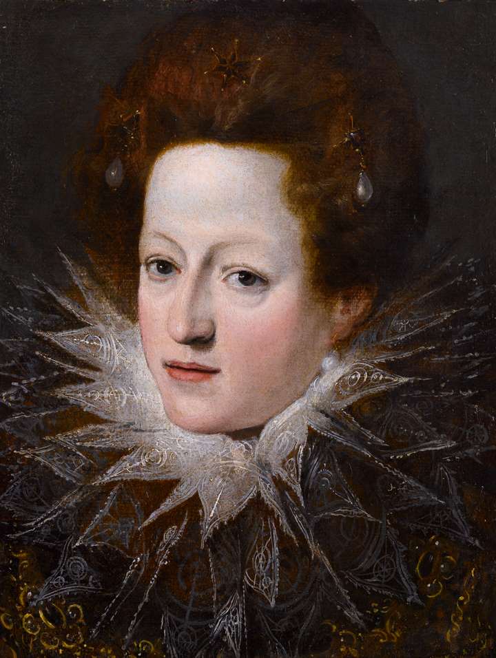 A Portrait of a Noblewoman with a Lace Collar